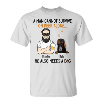 Personalized Dog Dad T Shirt - Thegiftio UK