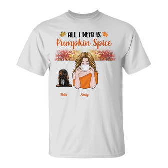 Personalized Dog Fall Pumpkins T Shirt - Thegiftio UK
