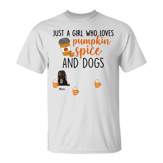 Personalized Dog Girl Fall Halloween T Shirt - Thegiftio UK