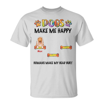 Personalized Dog Happy T Shirt - Thegiftio UK