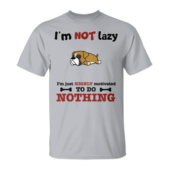 Personalized Dog Lazy White T Shirt - Thegiftio UK