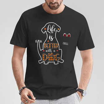 Personalized Dog Life Better Fall Halloween T Shirt - Thegiftio UK