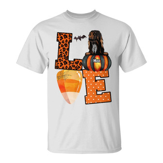 Personalized Dog Love Fall Halloween T Shirt - Thegiftio UK