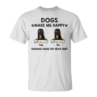 Personalized Dog Make Me Happy T Shirt - Thegiftio UK