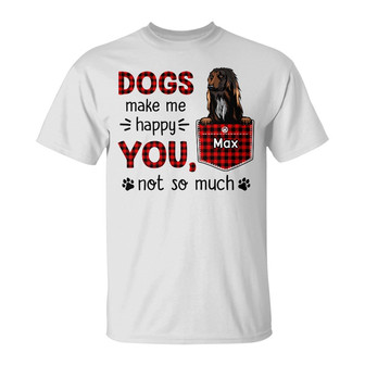 Personalized Dog Make Me Happy T Shirt - Thegiftio UK