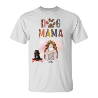 Personalized Dog Mama T Shirt - Thegiftio UK