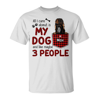 Personalized Dog Mom All I Care About T Shirt - Thegiftio UK