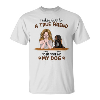 Personalized Dog Mom Ask God Jesus T Shirt - Thegiftio UK