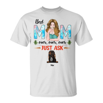 Personalized Dog Mom Beach T Shirt - Thegiftio UK