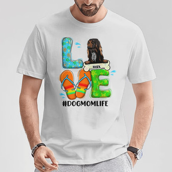 Personalized Dog Mom Beach T Shirt - Thegiftio UK