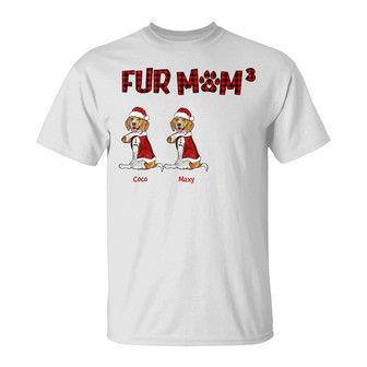 Personalized Dog Mom Christmas T Shirt - Thegiftio UK