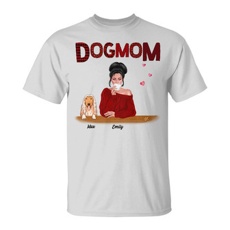 Personalized Dog Mom Christmas T Shirt - Thegiftio UK