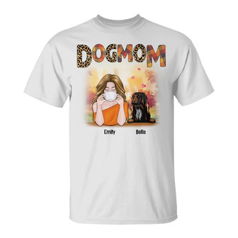 Personalized Dog Mom Fall Halloween T Shirt - Thegiftio UK