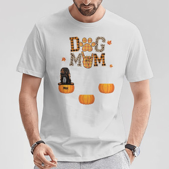 Personalized Dog Mom Fall Halloween T Shirt - Thegiftio UK