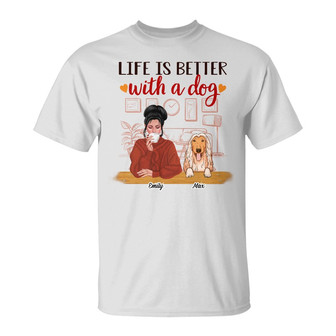 Personalized Dog Mom Fall Halloween T Shirt - Thegiftio UK