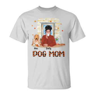 Personalized Dog Mom Fall T Shirt - Thegiftio UK