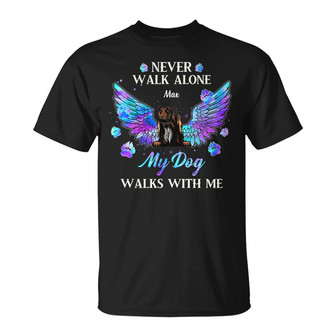 Personalized Dog Mom Never Walk Alone T Shirt - Thegiftio UK