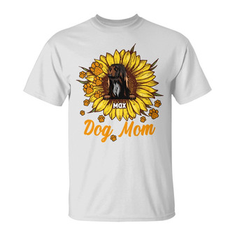 Personalized Dog Mom Sunflower T Shirt - Thegiftio UK