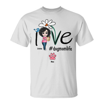 Personalized Dog Mom T Shirt - Thegiftio UK