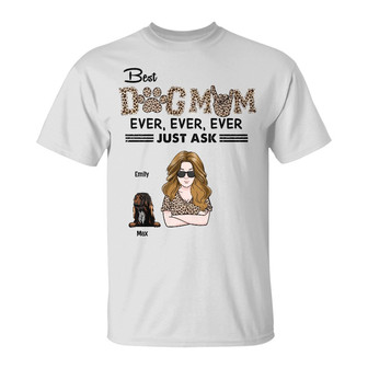 Personalized Dog Mom T Shirt - Thegiftio UK
