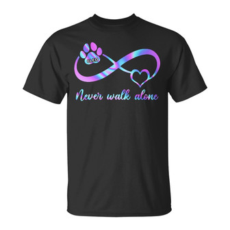 Personalized Dog Never Alone T Shirt - Thegiftio UK