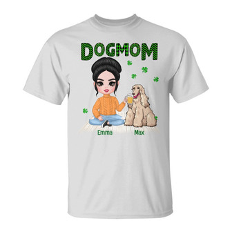 Personalized Patrick’s Day, One Lucky Dog Mom St. Patrick’s Day, Dog Patrick's Day Mom T Shirt - Thegiftio UK