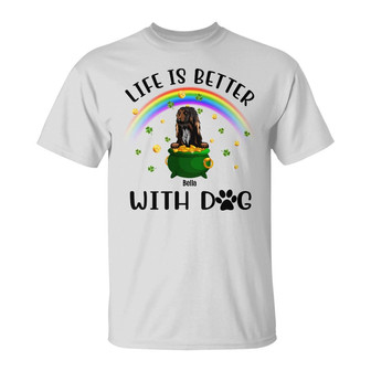 Personalized Dog Patrick's Day Gift, Life Is Better With Dogs T Shirt - Thegiftio UK