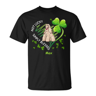 Personalized Dog Patrick's Day Gifts. Not Lucky Simply Blessed T Shirt - Thegiftio UK