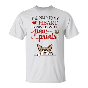 Personalized Dog Paw White T Shirt - Thegiftio UK