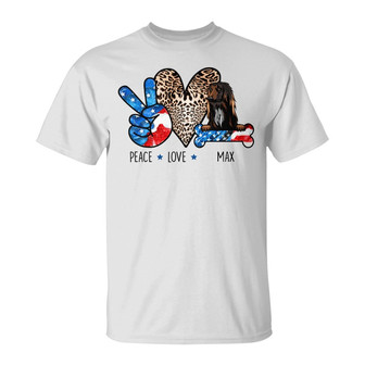 Personalized Dog Peace Love T Shirt - Thegiftio UK