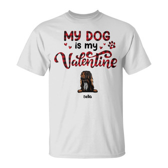Personalized Dog Valentine T Shirt TID - Thegiftio UK