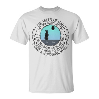 Personalized Dog Wonderful World T Shirt TID - Thegiftio UK