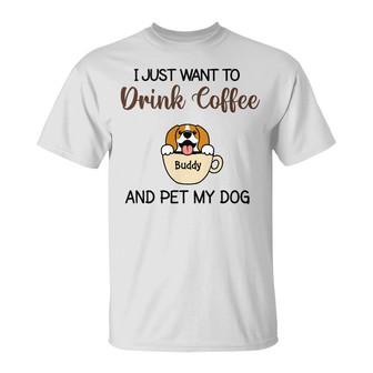 Personalized Drink Coffee Pet Dog T Shirt - Thegiftio UK