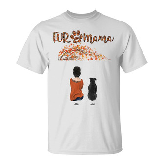 Personalized Fall Halloween Dog Mom Fur Mama T Shirt - Thegiftio UK
