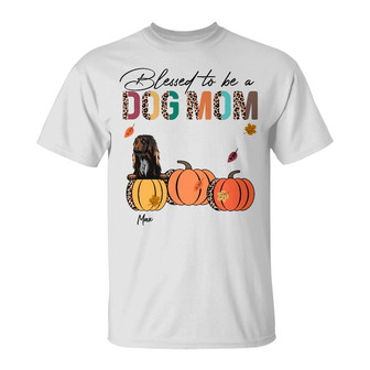 Personalized Fall Halloween Dog Mom T Shirt - Thegiftio UK