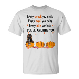 Personalized Fall Halloween Dog Mom Watching T Shirt - Thegiftio UK