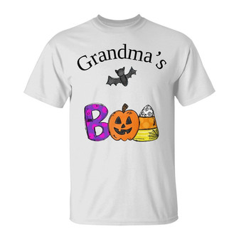 Personalized Fall Halloween Grandma Boo T Shirt - Thegiftio UK