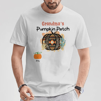 Personalized Fall Halloween Grandma Mom T Shirt - Thegiftio UK