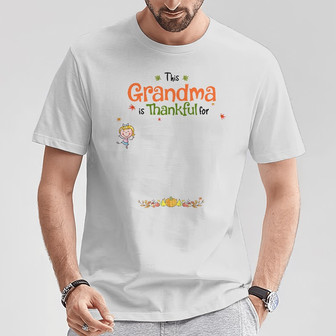 Personalized Fall Halloween Grandma Thankful T Shirt - Thegiftio UK