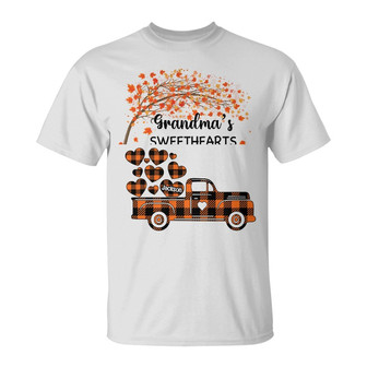Personalized Fall Halloween Mom Grandma Sweethearts T Shirt - Thegiftio UK