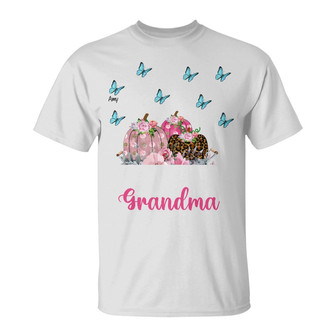 Personalized Fall Halloween Mom Grandma T Shirt - Thegiftio UK