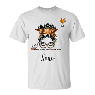Personalized Fall Halloween Mom Grandma T Shirt - Thegiftio UK