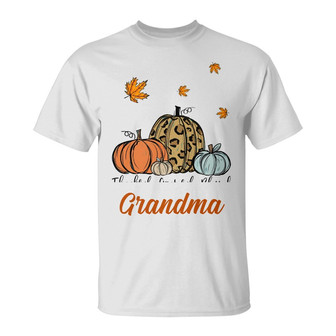 Personalized Fall Halloween Mom Grandma T Shirt - Thegiftio UK