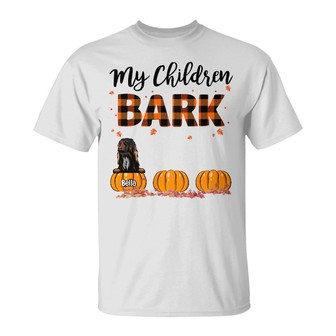 Personalized Fall Halloween My Children Bark T Shirt - Thegiftio UK