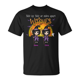 Personalized Fall Halloween Witch Friends T Shirt - Thegiftio UK