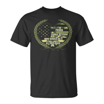Personalized Female Veteran T Shirt - Thegiftio UK