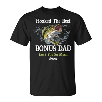 Personalized Fishing Bonus Dad T Shirt - Thegiftio UK