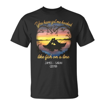 Personalized Fishing Couple T Shirt - Thegiftio UK