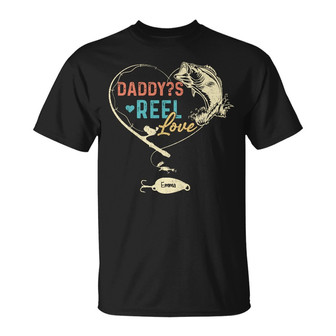 Personalized Fishing Dad Grandpa Reel Love T Shirt - Thegiftio UK