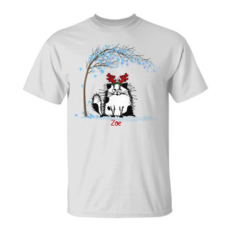 Personalized Fluffy Cats Christmas T Shirt - Thegiftio UK